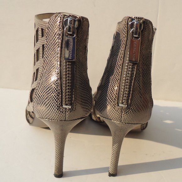 SIZE 8M. MICHAEL Michael Kors Yvonne cage heels booties - Picture 7 of 16